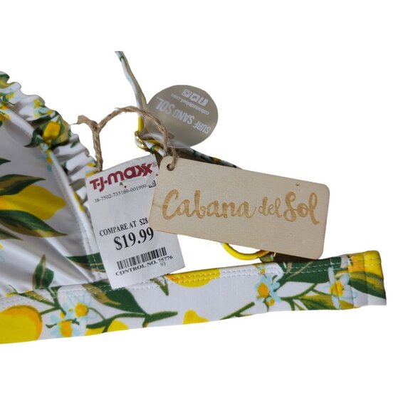 Cabana del Sol Womens Bikini Top ONLY Sz L Lemons - Picture 5 of 7